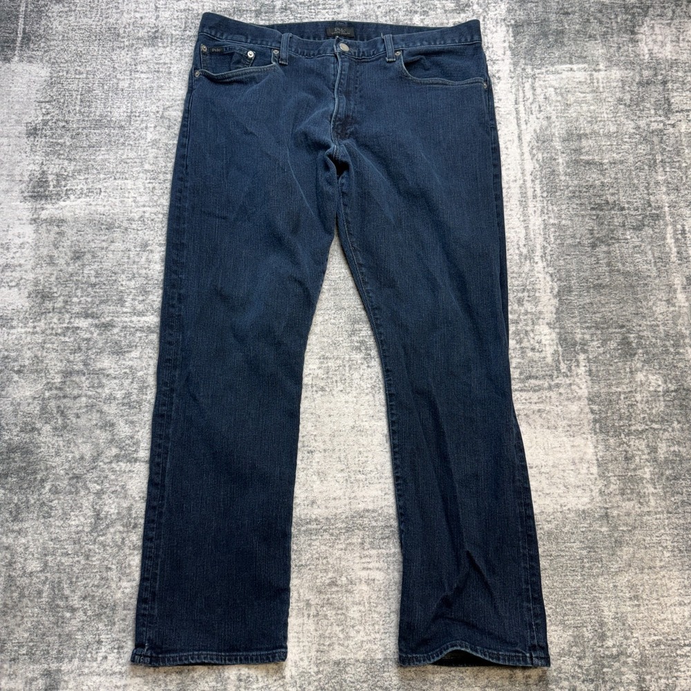 Polo Ralph Lauren Jeans Mens 34x28*Hampton Relaxed Straight Dark Blue Indigo